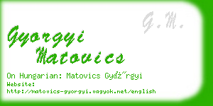 gyorgyi matovics business card